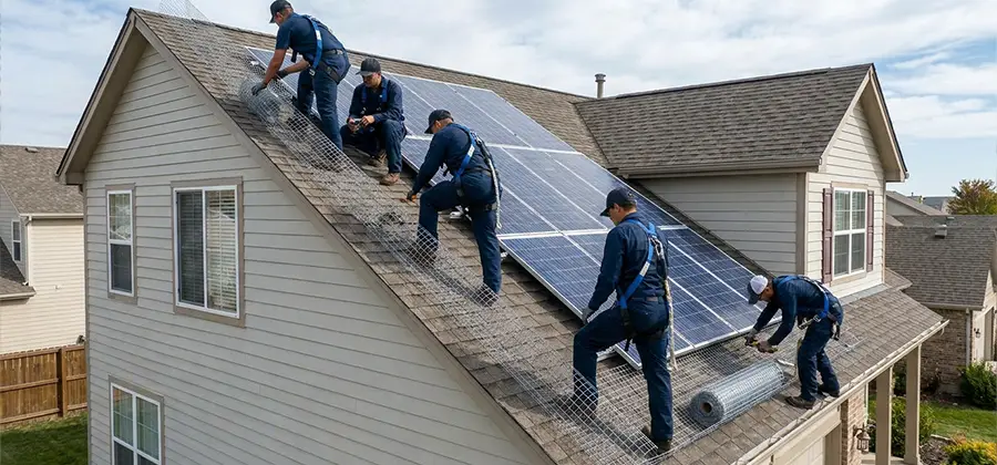 Pigeon Wire for Solar Panels in Corvallis